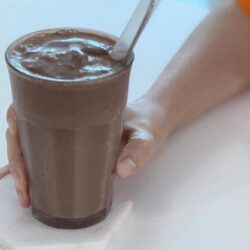 A glass of Cursed Cocoa