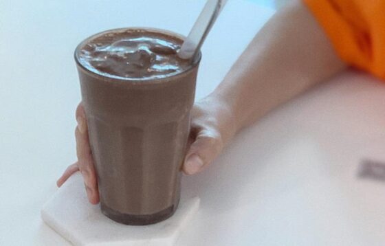 A glass of Cursed Cocoa