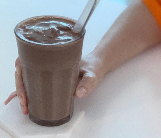 A glass of Cursed Cocoa